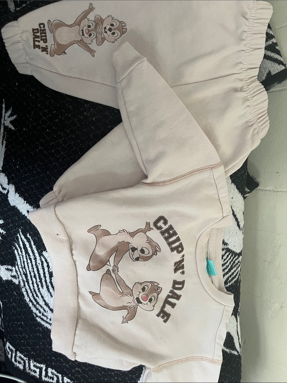 Disney Chip 'N' Dale Pink Cream Kids Matching Set
